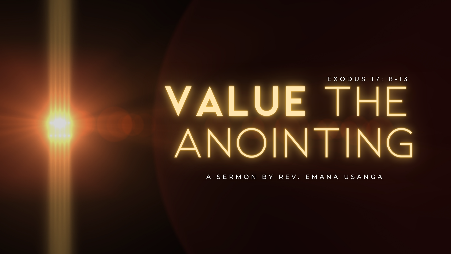 Value the Anointing